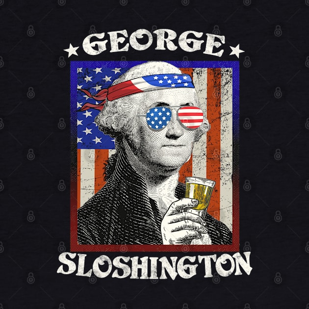 George Sloshington Washington Funny American 4th of July by Rebrand